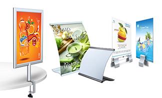 Value Line Metal Countertop Sign Holders | Poster Display Counter Top Sign Stands