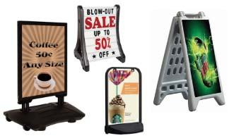 2 PACK 24x24 Sidewalk A-Frame Sign Holder Stand Double-Sided Display  Outdoor