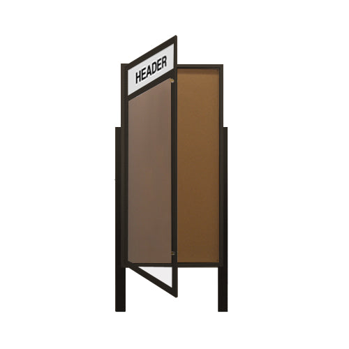 36x60 Extra Large Outdoor Bulletin Board w Header & Posts Ships Free ...