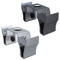 Adjustable Pole Sign Stands - Clamps - Black and Silver Finish