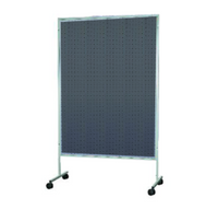 Portable, Rolling Pegboard 48x66 Floor Display Panel 2-Sided with Casters or Fixed Feet