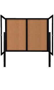 Free Standing 60x24 Outdoor Enclosed Bulletin Boards 2 Door SHIPS FREE ...