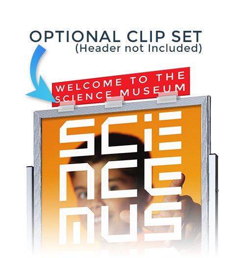 Heavy-Duty Information Center, Floor Standing 22"x 28" Sign Holder with 5 Clear Brochure Holders