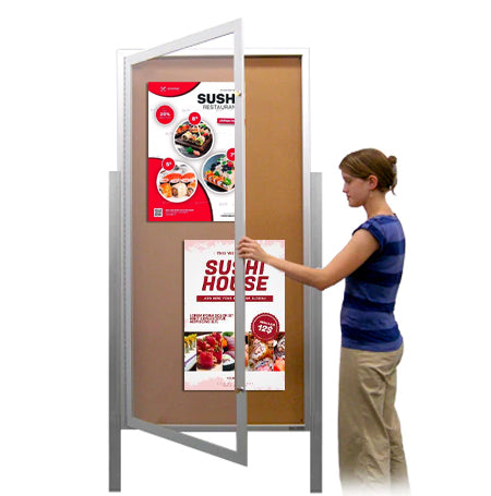 36x96 Ex Large Outdoor Bulletin Board Lighted on 2 Posts SHIPS FREE ...