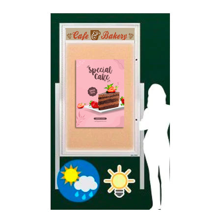 Extra Large Outdoor Enclosed Radius Edge Bulletin Board Display Cases ...