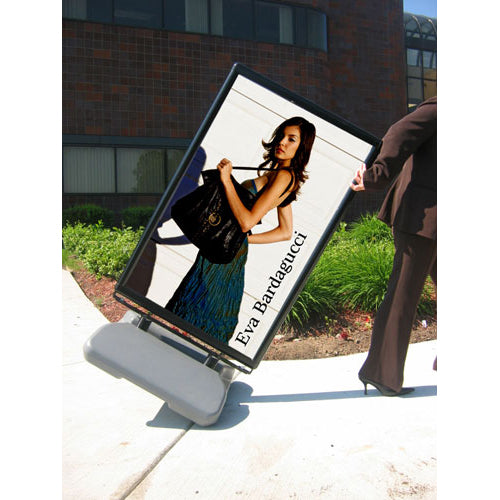 Outdoor Heavy Duty Snap Frame Curb and Sidewalk Sign Holder 28x44