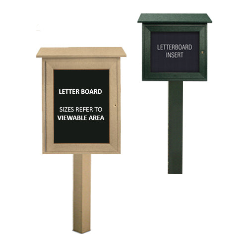 12" x 18" Outdoor Message Center Letter Board LEFT Hinged Single D