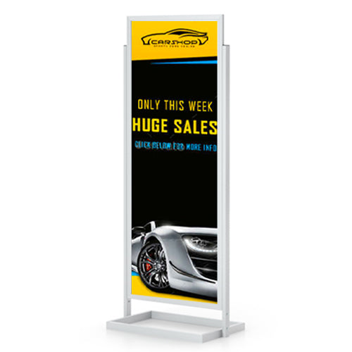Tall 22x84 Large Poster Floor Stand with 13 LBS Weighted Base Sign