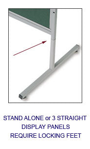 Vinyl Tackboard Floor Exhibit Displays (3 Panel Set)