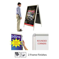 A-Frame 48x72 Sign Holder | Snap Frame 1 1/4" Wide (with Radius Corners)