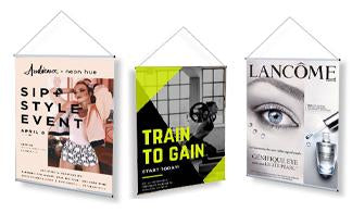 Aluminum Suspended Sliding Bar Poster Displays