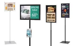 Aluminum Floorstand Sign Holder Stands