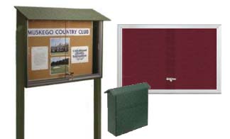 18 x 18 Outdoor MINI Message Center + Cork Board Enclosed Wall Mount –  OutdoorDisplayCases