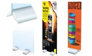 Curved Mount Base Floor Displays