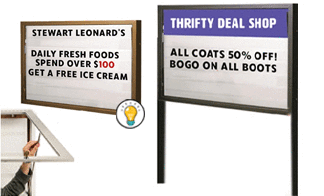 Extra HEAVY DUTY Outdoor Reader Boards - DOUBLE SIDED