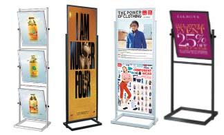 Sign Holders Floor Stands (1 Tier | 2 Tier | 3 Tier) and Large Sign Stands