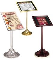 Luxury High Class Menu Display Sign Stands