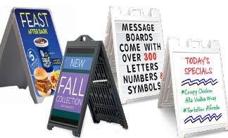 Plastic A-Frame Pavement Sandwich Board Sign Holders