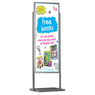 1 Tier 22x69 Sign Stand  Large Poster Holder with Rectangular Base –  PosterDisplays4Sale