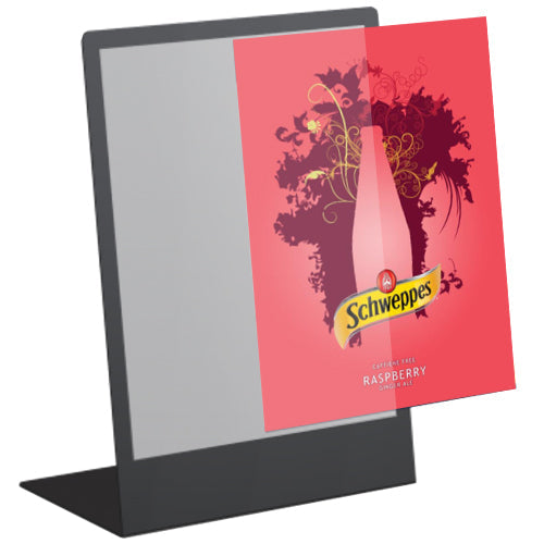 SLIDE IN, SIDE LOADING TABLE TOP POSTER DISPLAYS