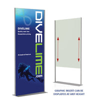 14x72 Silver Poster Board Floor Display Holds Rigid Mounted Graphics up to 1/2" MAX Thickness