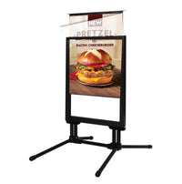 STREET-MASTER Wind Stand with Slide-In Frame and Flexible Spring Feet for 24” x 36” Posters