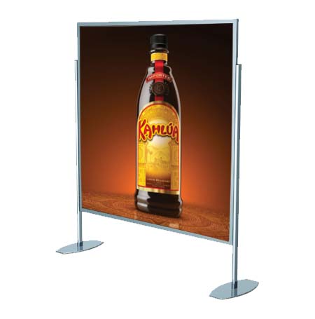 Super Large Format Portable Poster Stand Display | 48x72 Poster Sign Holder  | Two Posts with Steel Bases