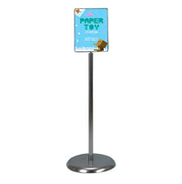 8.5 x 11 Poster Sign Stand | Silver Chrome