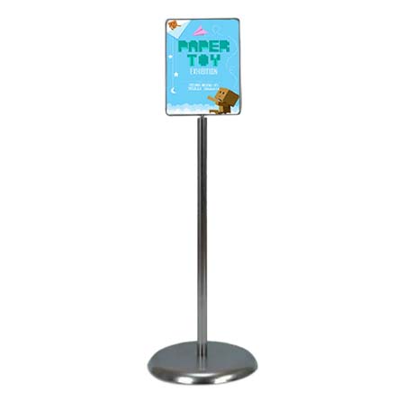 8.5 x 11 Poster Sign Stand Single Pedestal Floorstand