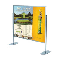 Super Large Format Portable Poster Stand Display | 48x72 Poster Sign Holder | Two Posts with Steel Bases