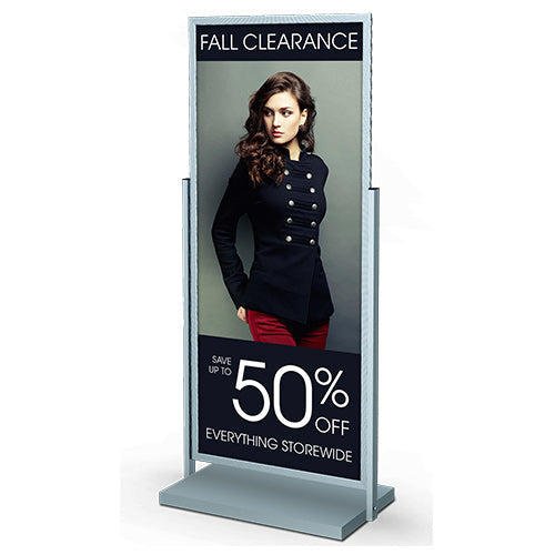 22x56 Large Poster Display Floor Stand | Top Load Sign Holder 2-Sided ...
