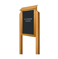 Free Standing 20x30 Single Door Outdoor Letter Board Message Center with Posts - Left Hinged