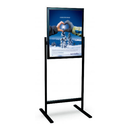 24x36 Poster Sign Stand with Snap Open (1) Sign Frame (Single Sided) in  Black and Silver – FloorStands