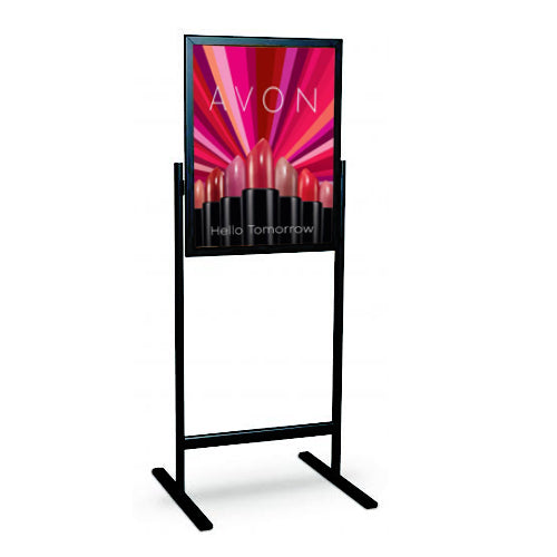 24x36 Modern Poster Display Top Load Sign Stand | Double-Sided Frame