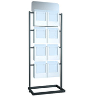 BROCHURE HOLDER FLOOR STAND (DISPLAYS UP TO 16 CATALOGS OR 32 PAMPHLETS)