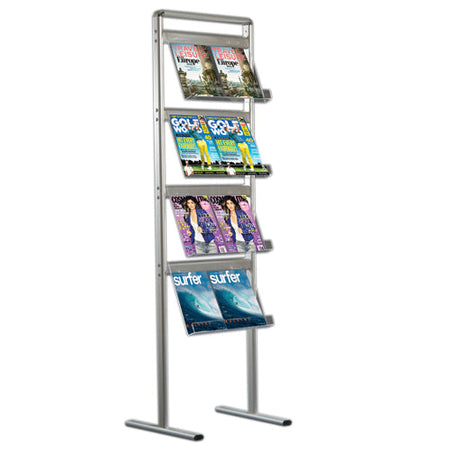 Magazine Rack Floor, Vertical 3 Tier Newspaper Stand for Waiting Room  Living Room Office Home Display, Easy to Assemble Literature Storage  Organizer