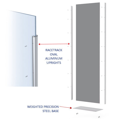 48 x 96 Poster Board Floor Stand with Steel Base