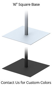 8.5x11 Pedestal Sign Holder with Hand Sanitizer Rack (Slide-In Design)