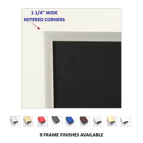 A-FRAME SIGN HOLDER HAS 12 x 36 SECURITY SIGN FRAMES with MITERED CORNERS