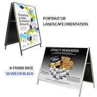 27x40 A-FRAME SIGN HOLDER with SNAP FRAME (not shown to scale) AVAILABLE IN BOTH PORTRAIT AND LANDSCAPE
