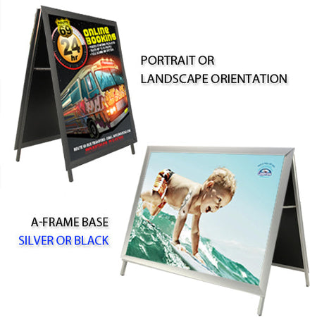 A-Frame 30x40 Sign Holder  Snap Frame BOLD 2 1/2 Wide FREE Shipping –  FloorStands