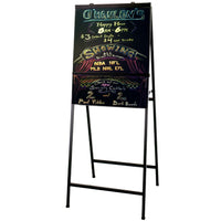 A-FRAME EASEL DISPLAYS WITH BLACK ALUMINUM BOARD (RIGID LEG POSTS)