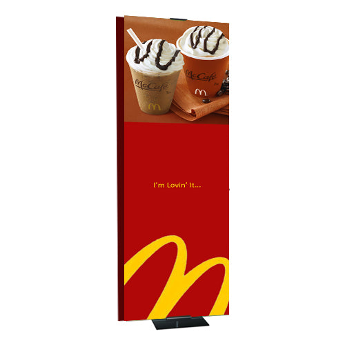 VALUE LINE 24" WIDE BANNER STAND WITH SQUARE BASE (SHOWN in BLACK)