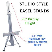 Aluminum Countertop Easels - Studio Style (26" Display Height)