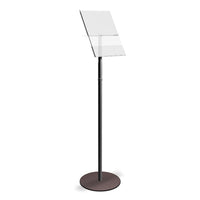 Angled Acrylic Top Floor Stand Displays (11" Round Base)
