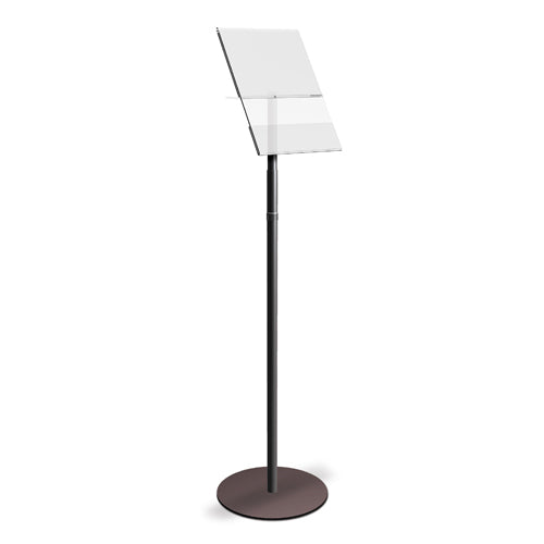 Angled Acrylic Top Floor Stand Displays (11" Round Base)
