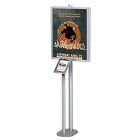 iPAD COMBO SNAP FRAME FLOOR STAND for 22x28 POSTERS (SINGLE or DOUBLE SIDED)