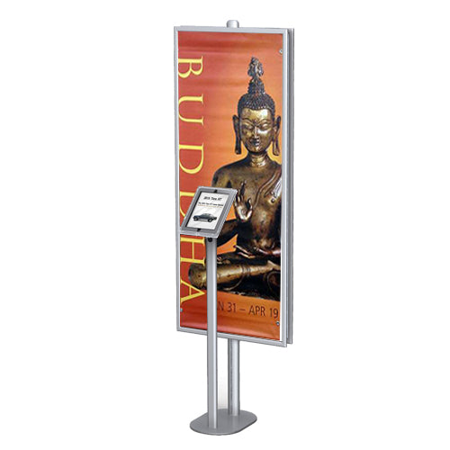 iPAD COMBO TOP LOADING FLOOR STAND for 22x56 POSTERS (SINGLE or DOUBLE SIDED)