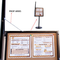 Place your four 85x11 menus on this tan bulletin board backer. Use standard thumb tacks (not included) to hold your inserts securely in place.
