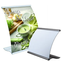 Curved CounterTop Display Holds Poster Boards 14" x 11" Thick